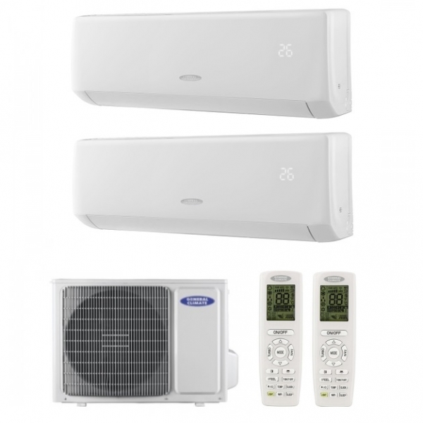 Мульти сплит-система General Climate на 2 комнаты GU-M2E18H32 / GC-MR09HR32 х2