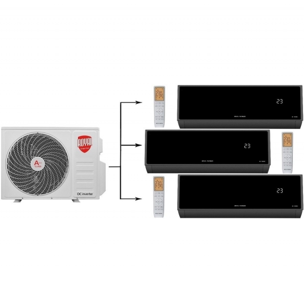 Мульти сплит - система на 3 комнаты Royal Thermo RTFMO-27HN8 / RTFMI-09HN8/black х3