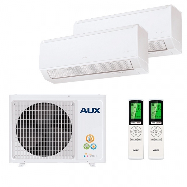 Мульти сплит система на 2 комнаты AUX AM2-H14/4DR2 + AMWM-H09/4R2(BA) х2