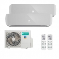 Мульти сплит-система Hisense на 2 комнаты AMS-09UW4RVETG00(S) ( Wi-Fi ) х2 / AMW2-18U4RXC