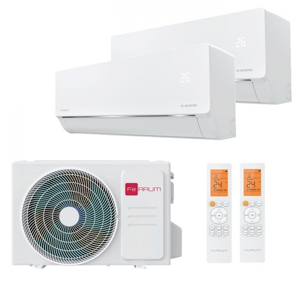 Мульти сплит-система Ferrum Force PRO FOS18F3_MR2_DC2 / FIS09F3_MR2_DC х2