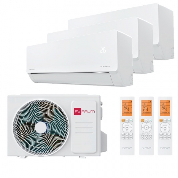 Мульти сплит-система Ferrum Force PRO FOS24F3_MR2_DC3 / FIS09F3_MR2_DC х3
