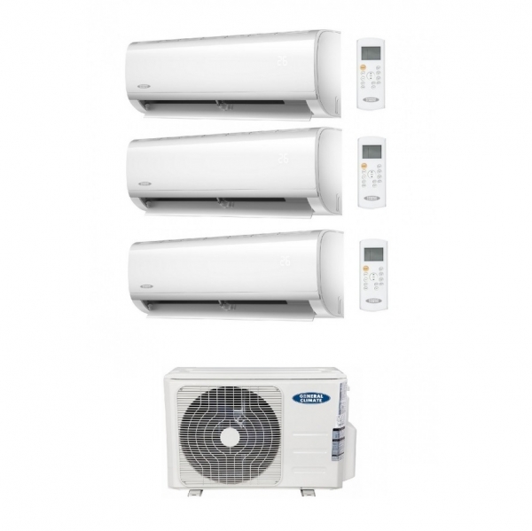 Мульти сплит система General Climate GU-M3EA27H32 / GC-MER09HRN1 х3